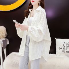 First launch real shot hollow sun protection summer new sun protection clothes women's shirt hollow hot hot girl suit large size women's top