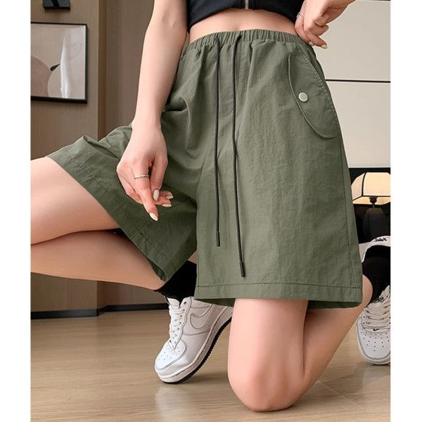 Quick-drying sports shorts for women in summer thin 2025 new women's outdoor running casual pants workout five-point pants