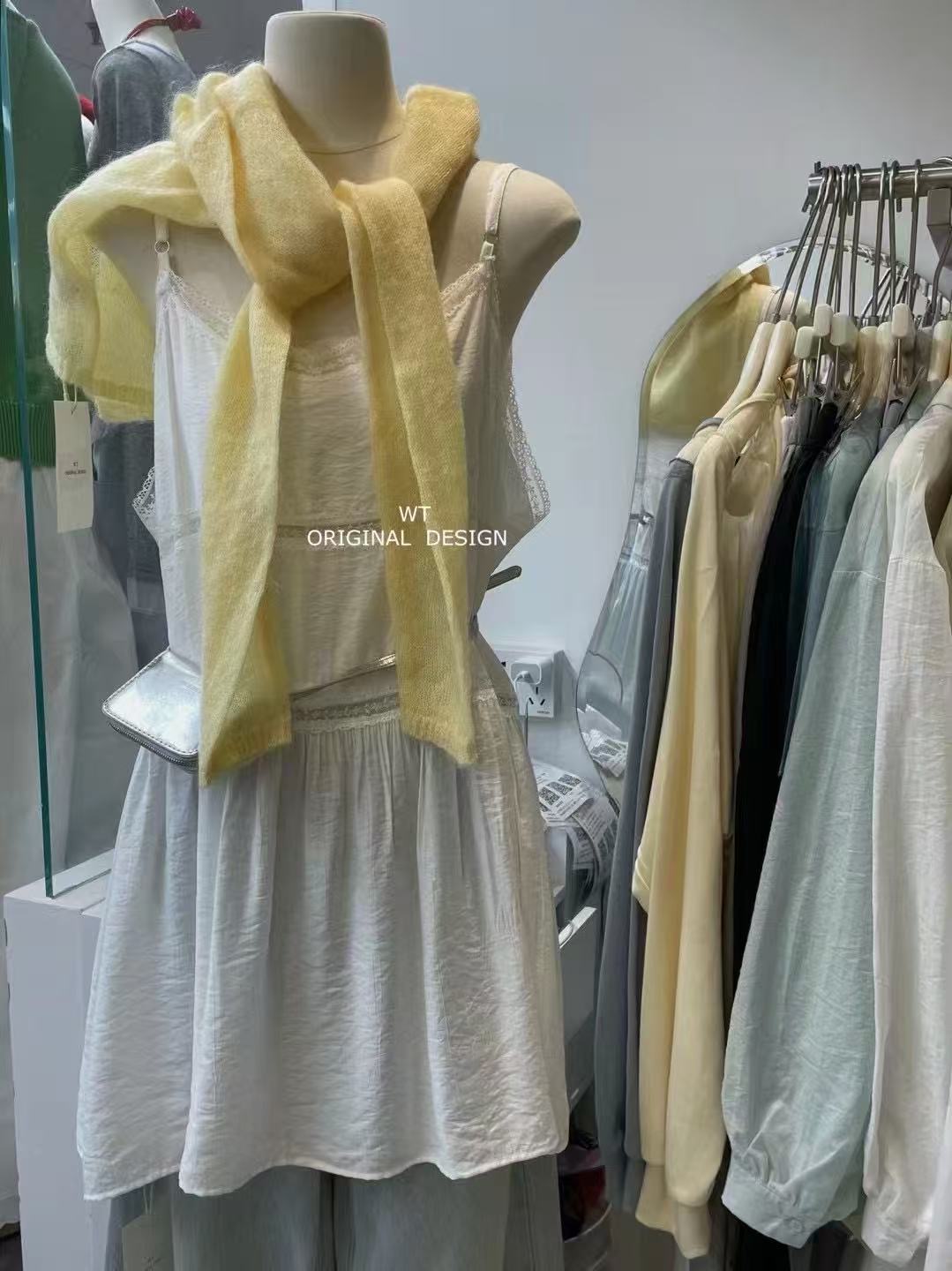 韓系拼接蕾絲吊帶裙