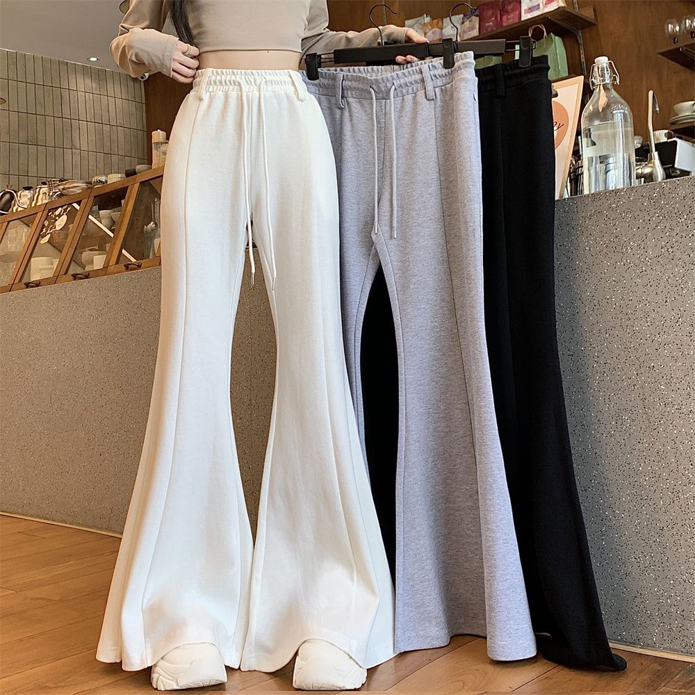 New autumn style big horn wide-leg high waist drooping slimming versatile casual sports pants