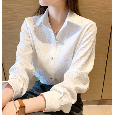 襯衫女春秋裝新款復古港味設計感小眾上衣內搭疊穿氣質襯衣
