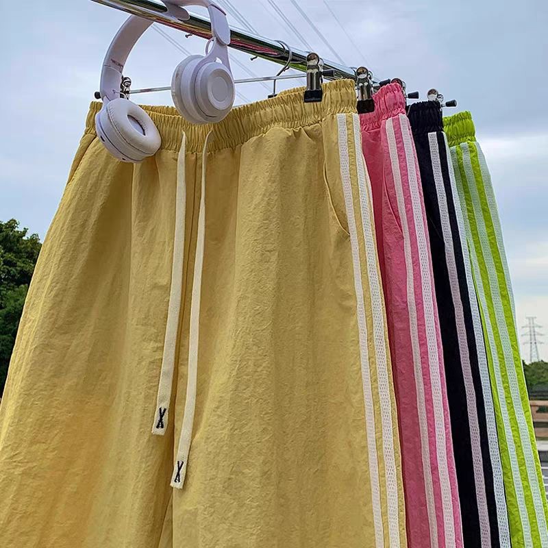 Dopamine wear trousers for women in summer new thin fast-drying student Korean version casual sports straight pants