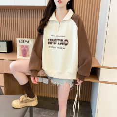 首發實拍華棉棒球服2025年新款上衣大碼學院風復古寬鬆衛衣女