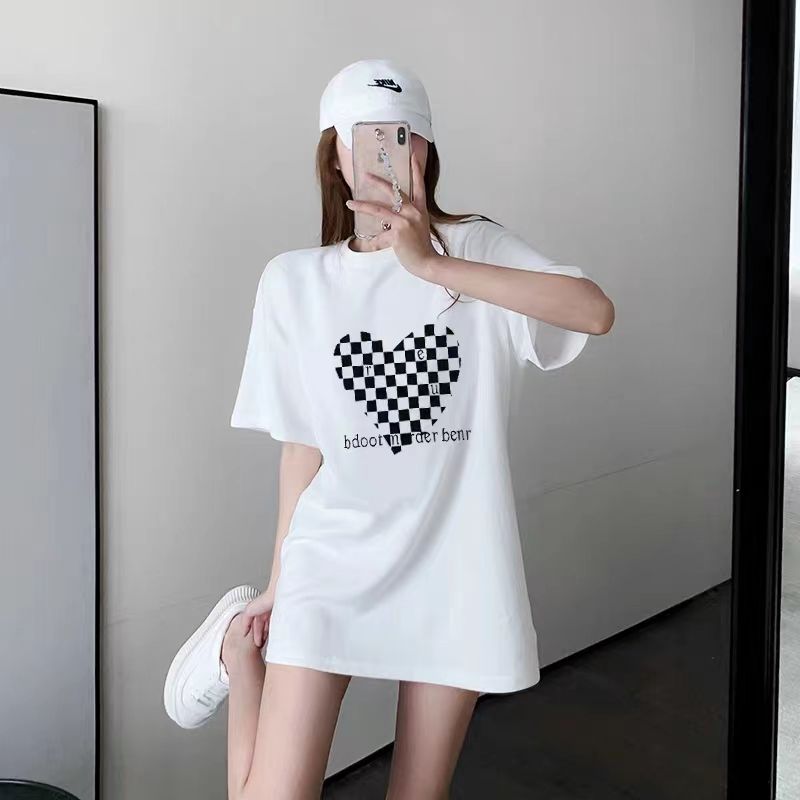 韓國外貿原版夏季新款短袖T恤女韓版寬鬆慵懶原宿上衣chic港