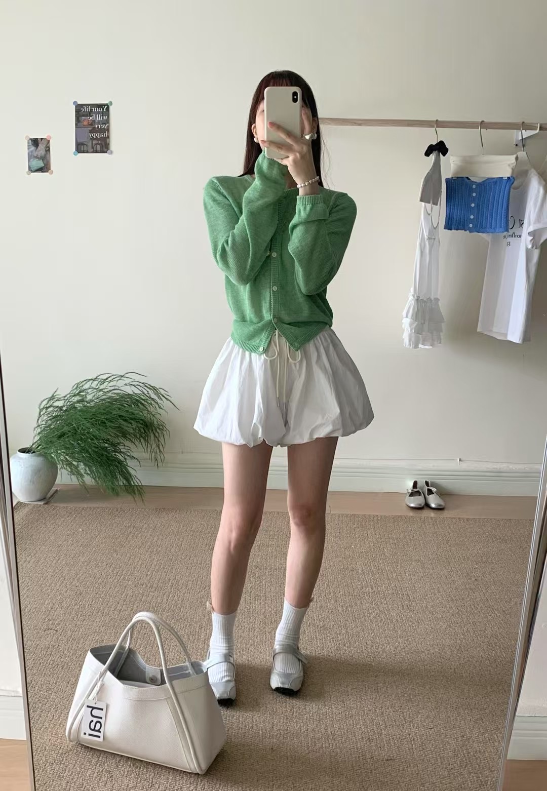 實拍～韓版寬鬆顯瘦花苞短褲夏季減齡少女感百搭休閒褲