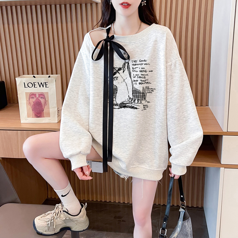 First release real photo of Huamian Fu Milk Silk Academy style polo shirt autumn thin sweatshirt for women