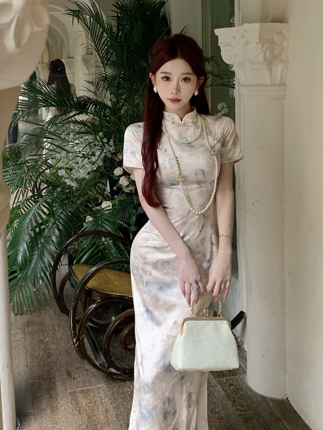 High-quality summer new Chinese style improved simple cheongsam 2025 summer new young girl slim length