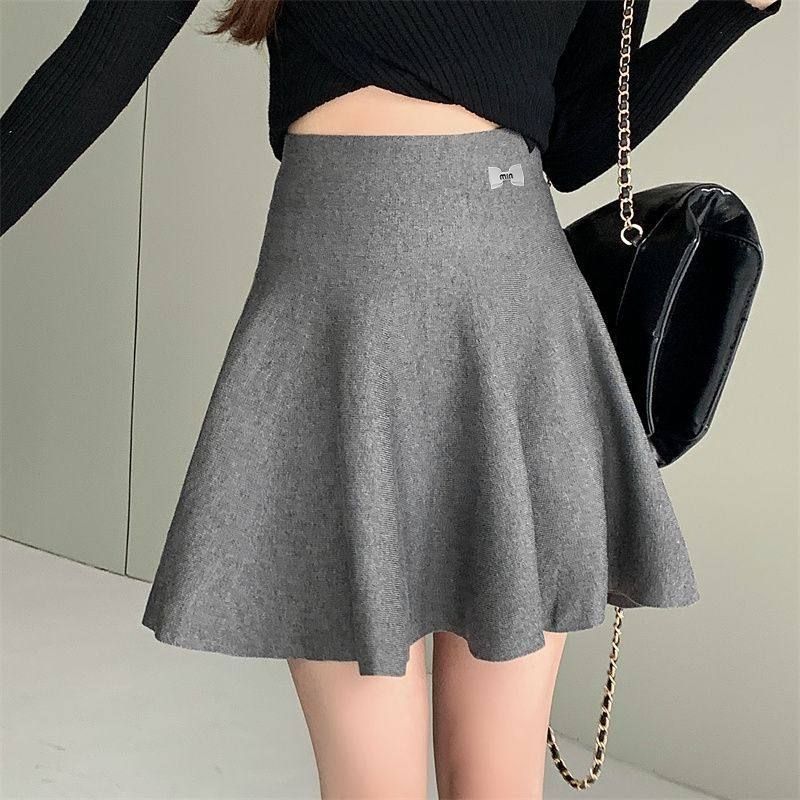 Sweet and spicy Hong Kong style high waist A-line skirt for women 2025 spring and summer new style for outer wear and pleated umbrella skirt for women