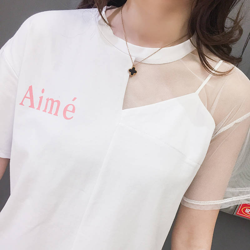 Ins super hot top short-sleeved women's 2025 new Korean version loose bf T-shirt summer Korean style student t-shirt