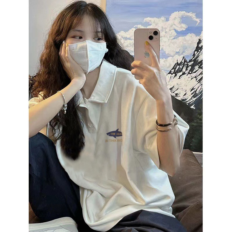 Printed pure cotton 210g combed tight quality 240 catties large size trendy brand Polo T-shirt