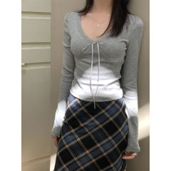 原版品質純欲蕾絲花邊長袖T恤女秋冬內搭高級感收腰上衣