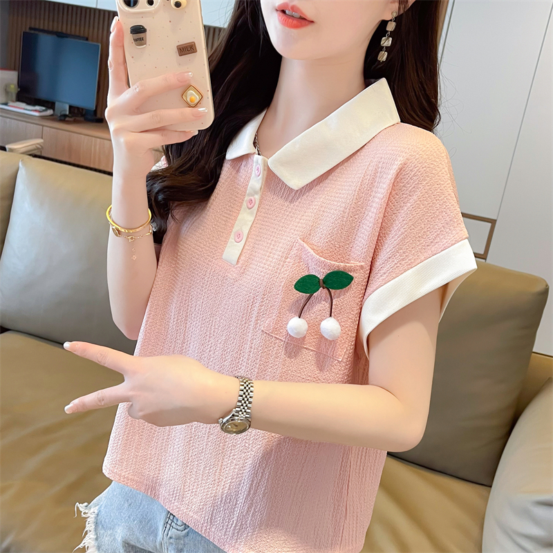 Real photos of cotton internet celebrity ins trendy super hot short-sleeved T-shirt for women in summer loose casual design niche versatile top