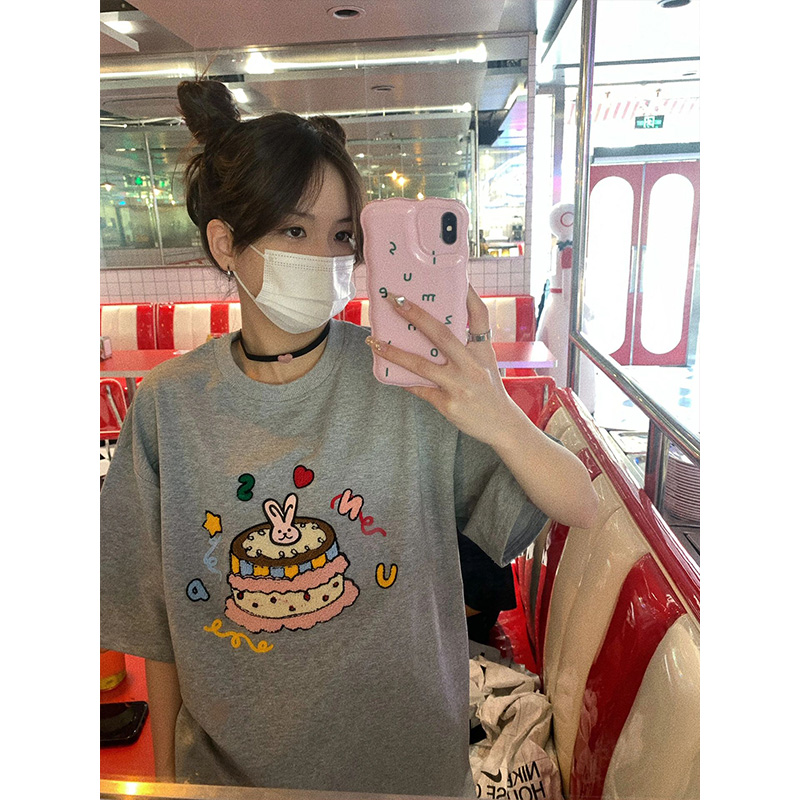 Official picture pure cotton 200g quality 240 catties large size towel embroidered cartoon fun short sleeves
