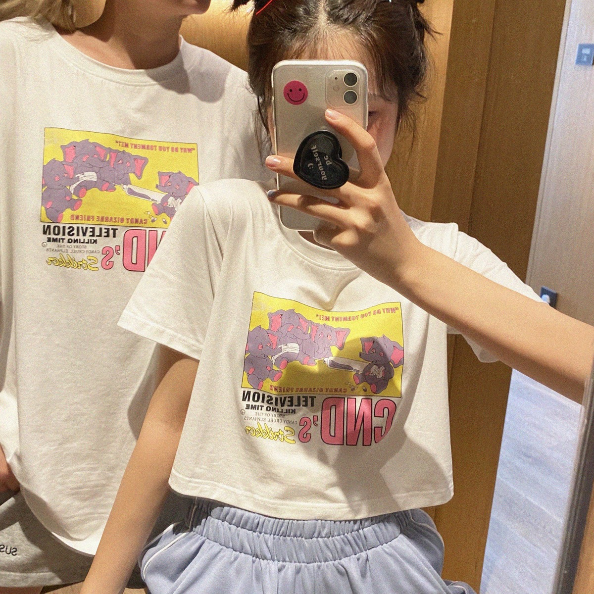 外貿短袖T恤女夏季新款韓版字母印花修身短款高腰露臍學生上衣