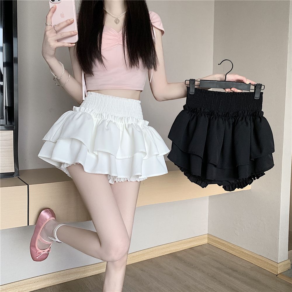 Original ballet style skirt summer high waist design sweet spicy cake puffy skirt