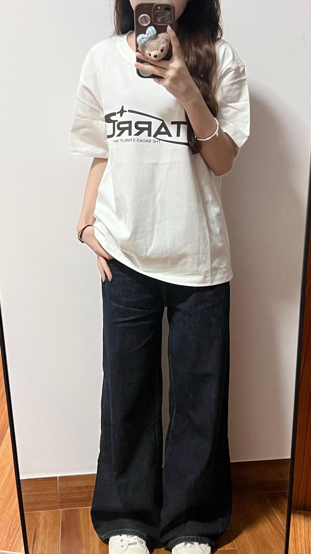 High-quality pure cotton 200g 100% cotton combed tight high-quality workmanship short-sleeved T-shirt for women