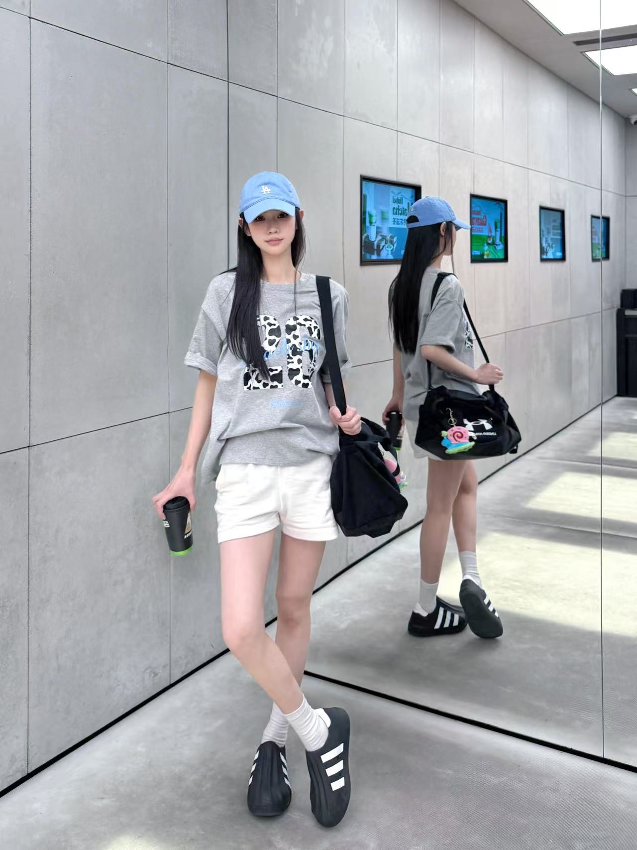High-quality pure cotton 230g combed tight feel and smooth high-quality workmanship for women's short-sleeved T-shirt