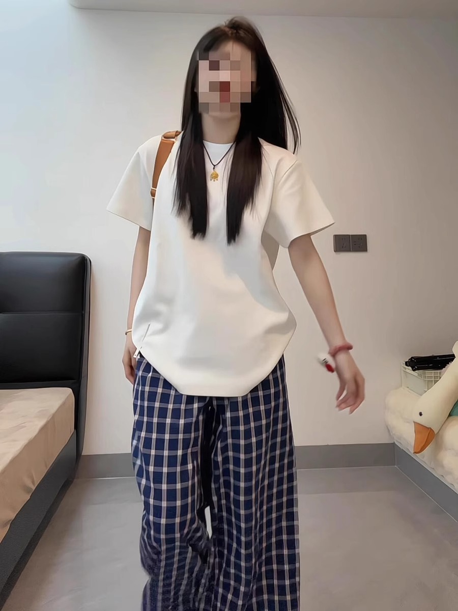 High-quality pure cotton 230g combed tight feel and smooth high-quality workmanship for women's short-sleeved T-shirt