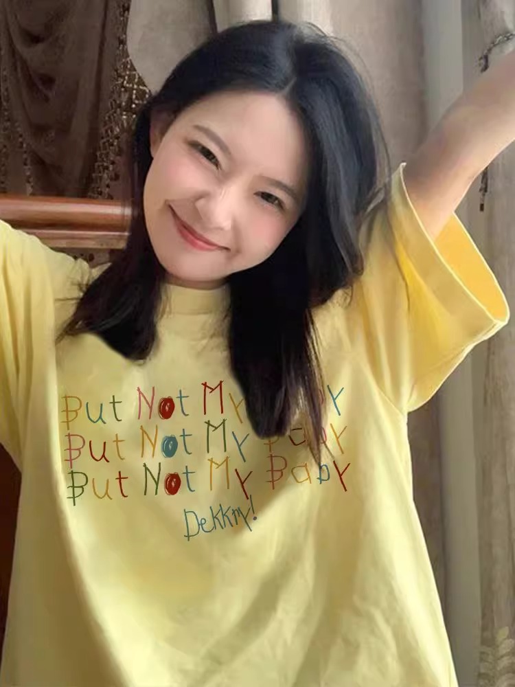 High-quality pure cotton 200g 100% cotton combed tight high-quality workmanship short-sleeved T-shirt for women