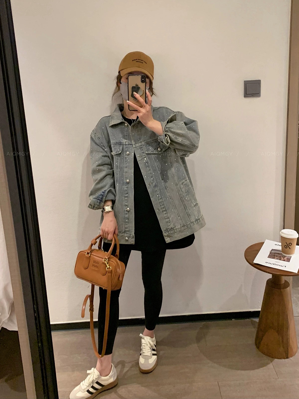 Retro old denim jacket for women in spring 2025 new Korean loose slim top trendy