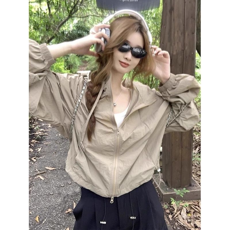 Original sunscreen windbreaker fabric American sweet and cool style work jacket sunscreen jacket