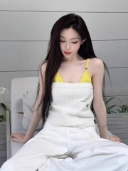 設計感假兩件拼色吊帶小背心女春夏新款純欲辣妹性感修身無袖上衣