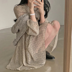 Spot chic fresh girly loose dress