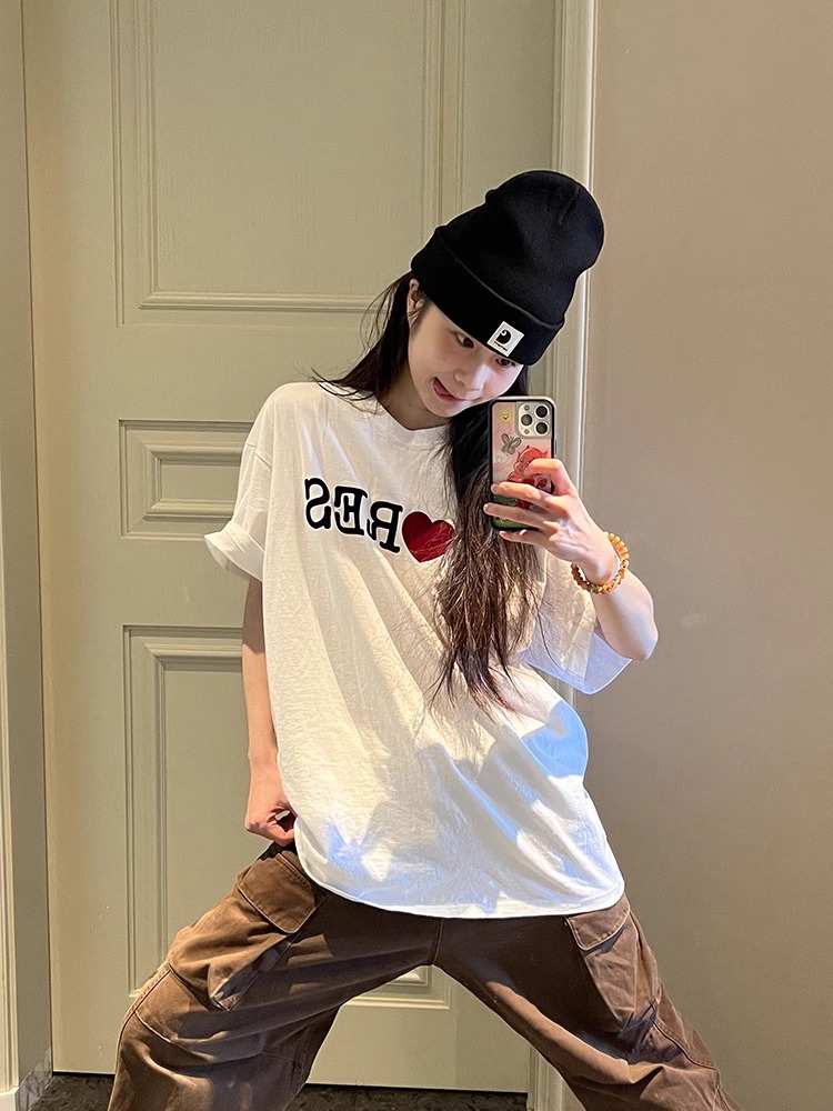 High-quality pure cotton 200g 100% cotton combed tight high-quality workmanship short-sleeved T-shirt for women