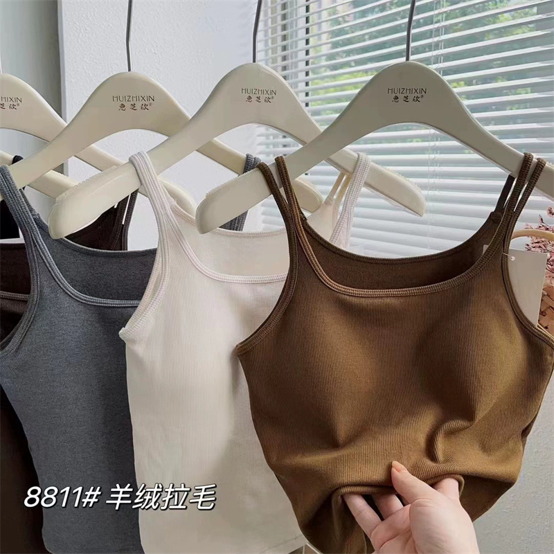 Wrinkled thin strap vest shoulder straps for women