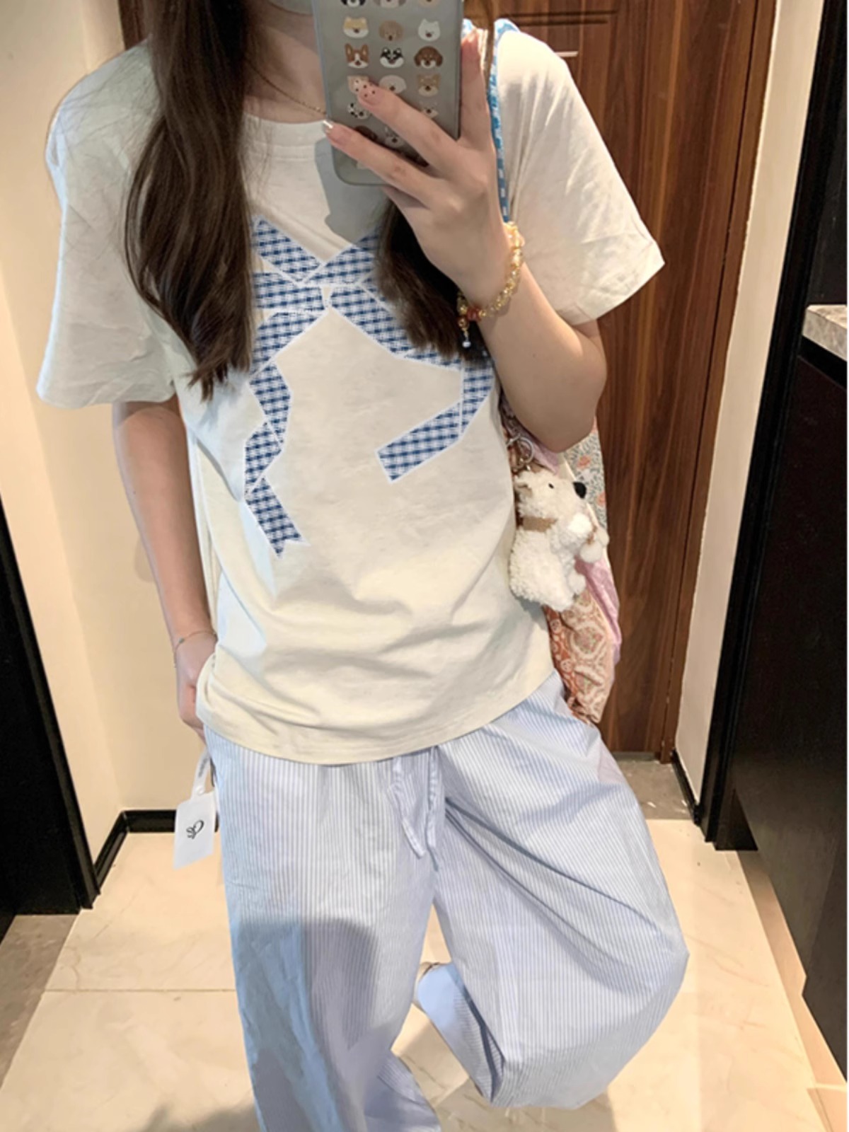 High-quality pure cotton 200g 100% cotton combed tight high-quality workmanship short-sleeved T-shirt for women