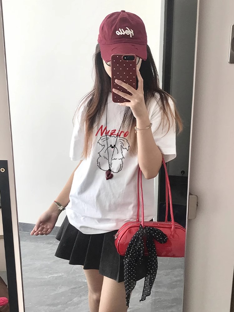 High-quality pure cotton 200g 100% cotton combed tight high-quality workmanship short-sleeved T-shirt for women