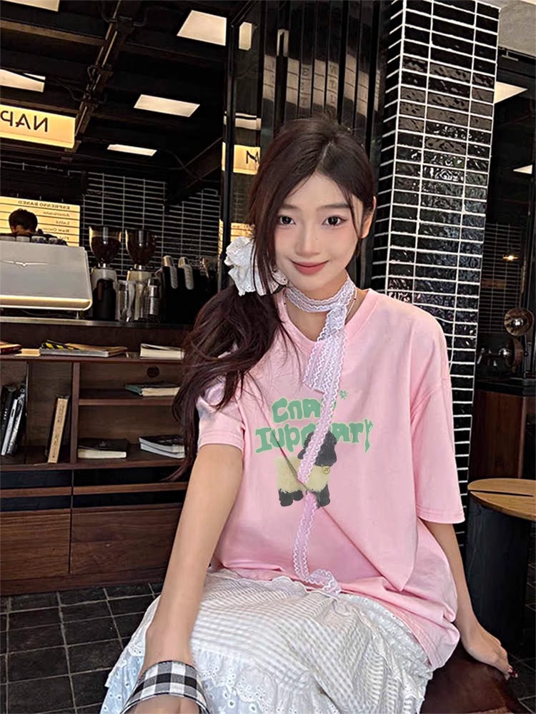High-quality pure cotton 200g 100% cotton combed tight high-quality workmanship short-sleeved T-shirt for women