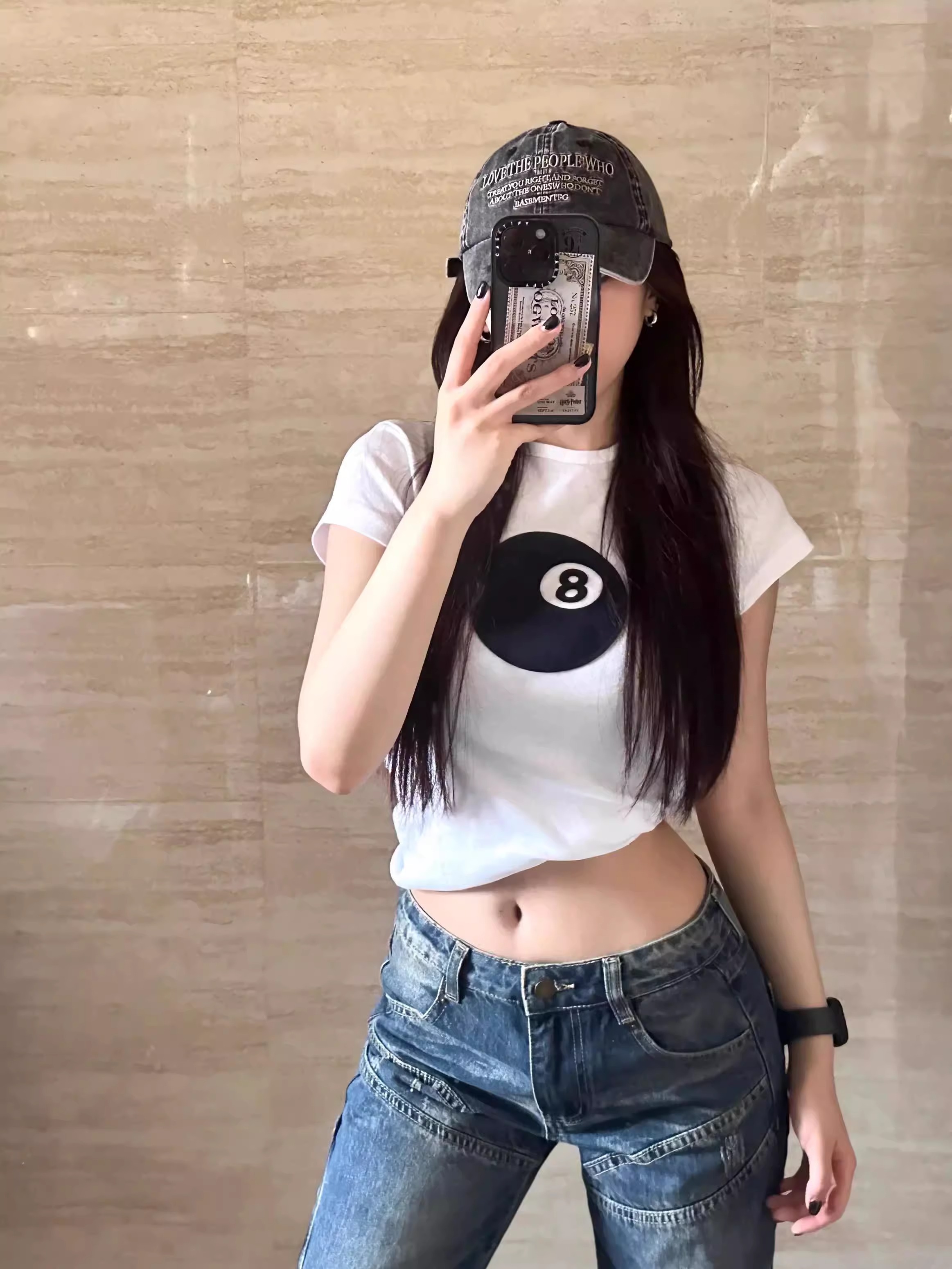 High-quality pure cotton 210g 40 pieces Odale 92 cotton 8 spandex printed hot girl slim short-sleeved T-shirt for women