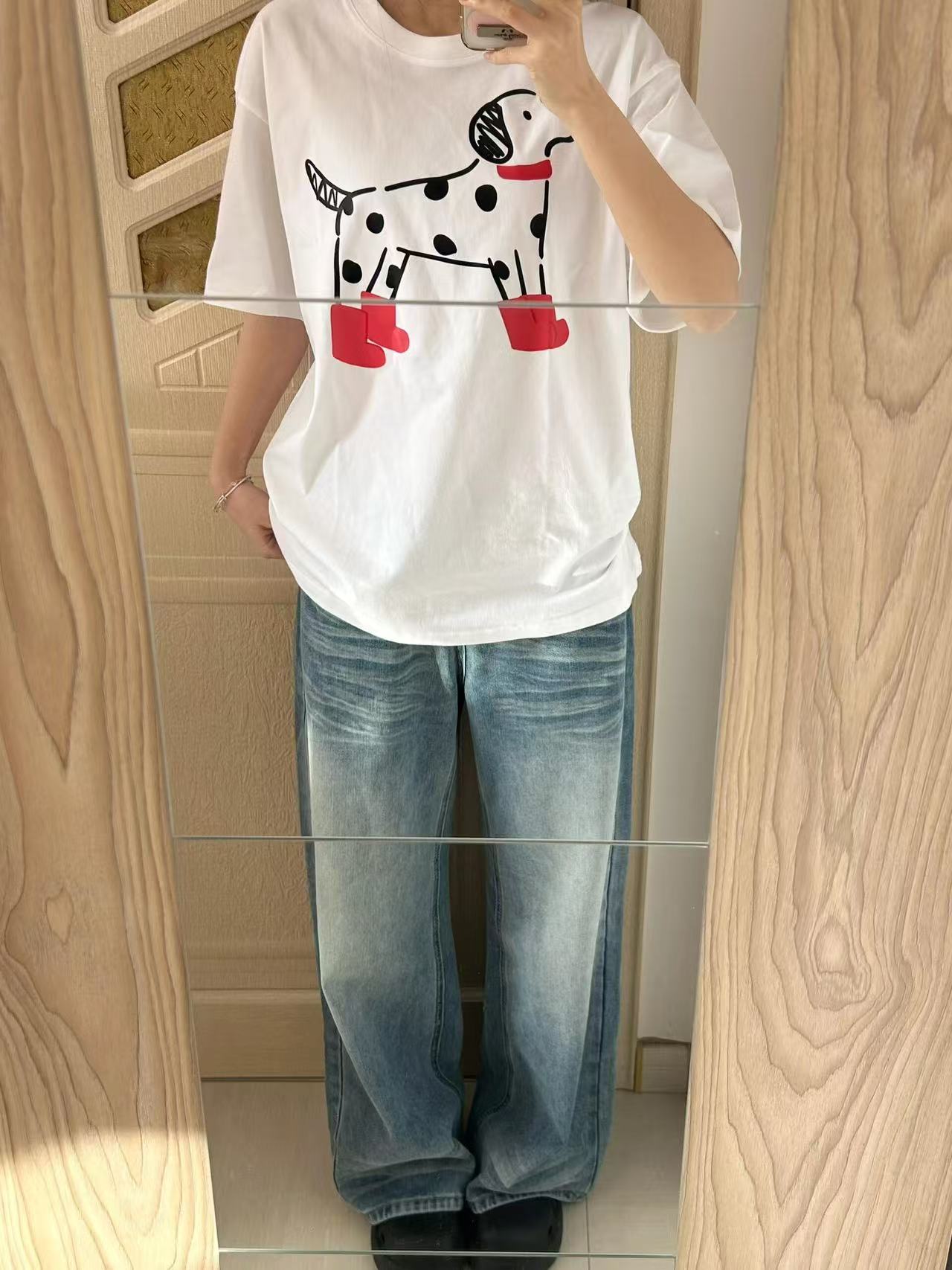 High-quality pure cotton 200g 100% cotton combed tight high-quality workmanship short-sleeved T-shirt for women