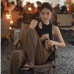 210g pure cotton thread original quality Korean version hiphop off-shoulder sweet and spicy suspender vest for women in summer