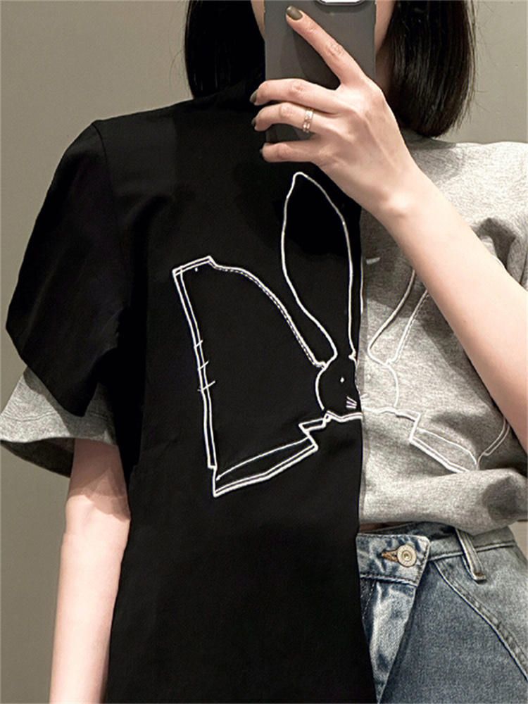 Official picture 200g/combed pure cotton back collar with seam edge S-XXXL summer short-sleeved T-shirt for women