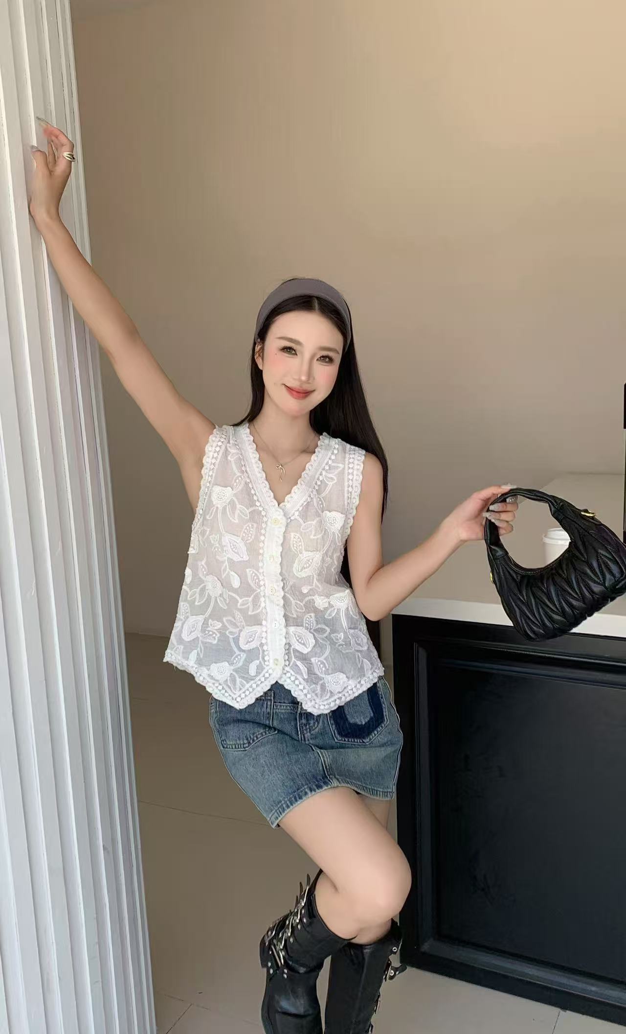 復古國風提花刺繡外搭背心女2025夏季新款小眾設計感流蘇短款上衣