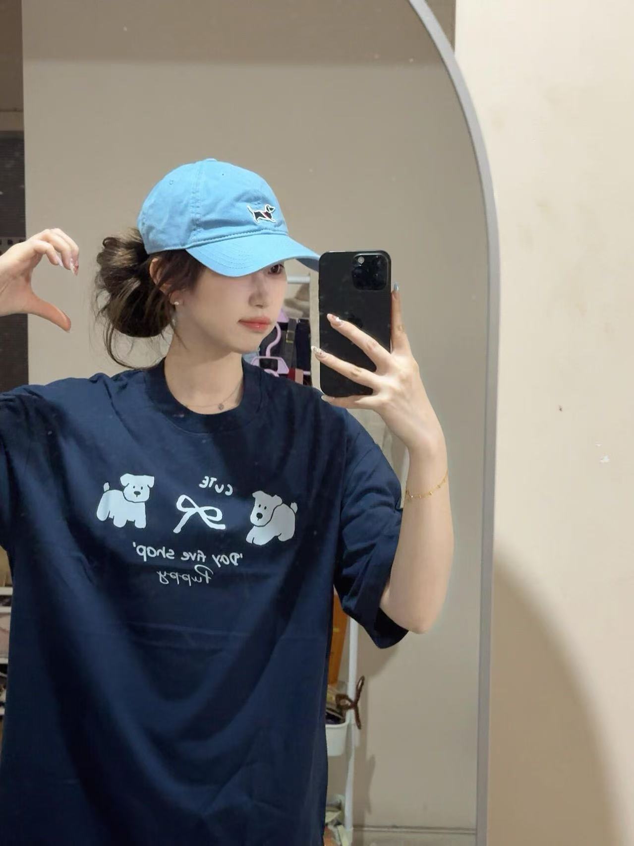 High-quality pure cotton 200g 100% cotton combed tight high-quality workmanship short-sleeved T-shirt for women