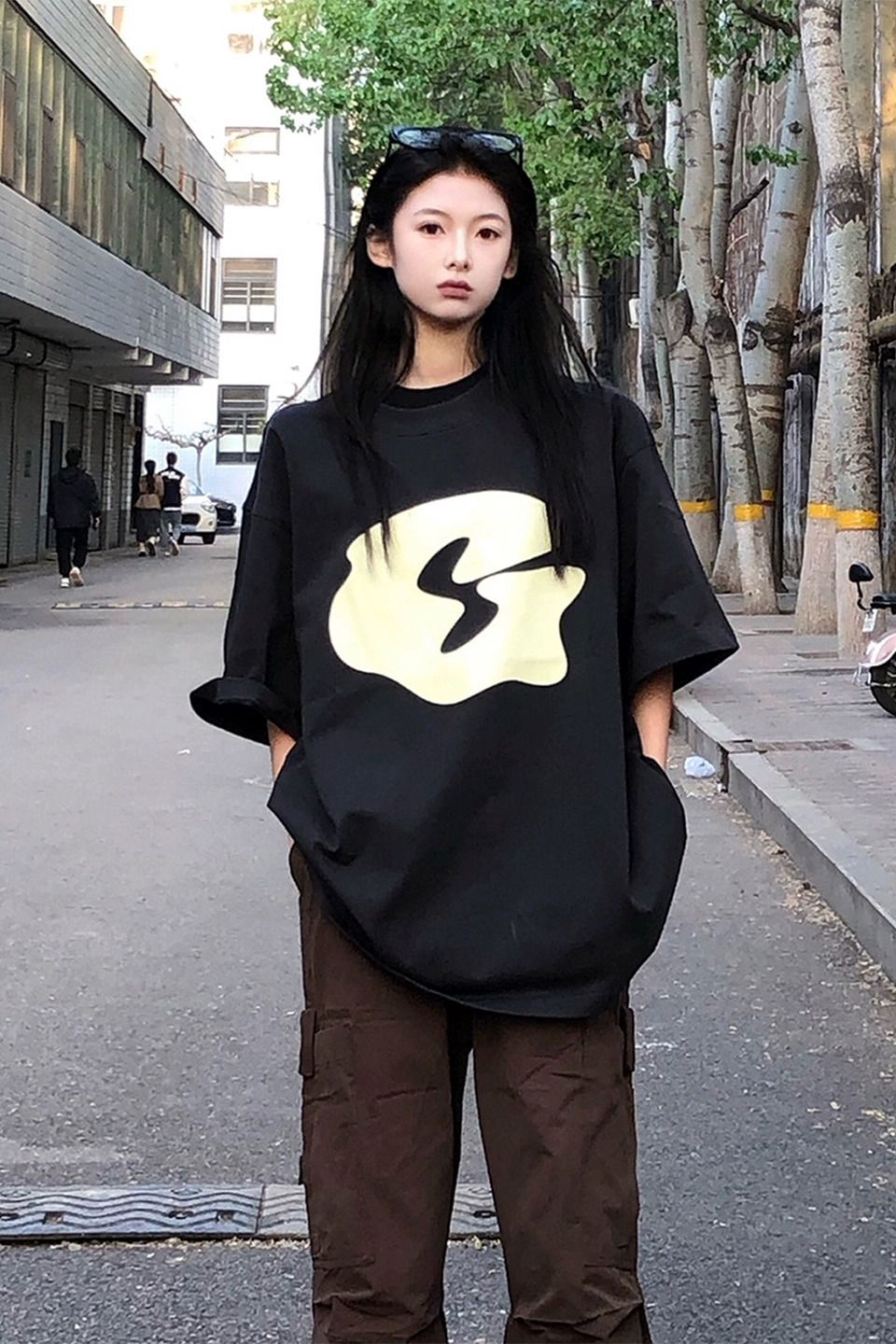 Official photo heavyweight/combed pure cotton back collar with seam edges S-XXXL summer short-sleeved T-shirt for women