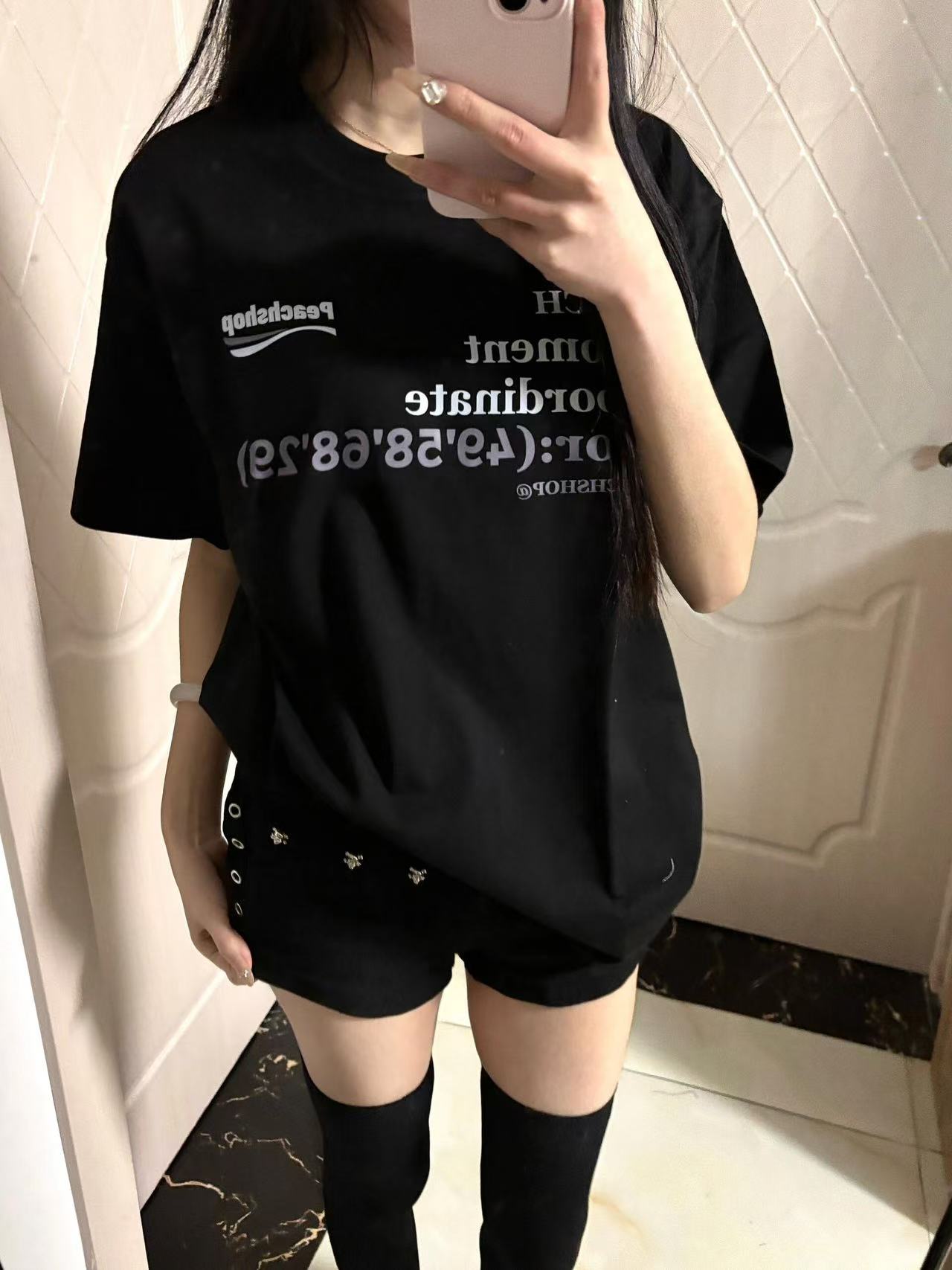 High-quality pure cotton 200g 100% cotton combed tight high-quality workmanship short-sleeved T-shirt for women