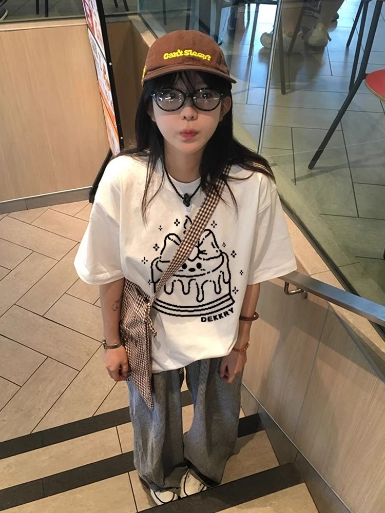 High-quality pure cotton 200g 100% cotton combed tight high-quality workmanship short-sleeved T-shirt for women