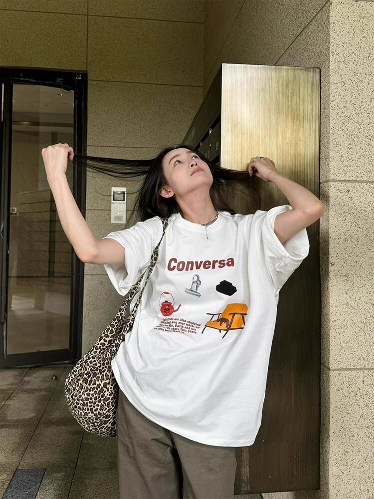 High-quality pure cotton 200g 100% cotton combed tight high-quality workmanship short-sleeved T-shirt for women