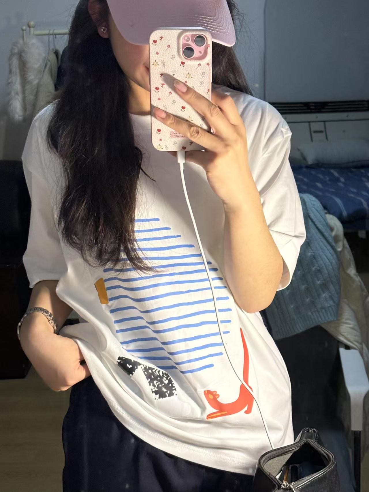 High-quality pure cotton 200g 100% cotton combed tight high-quality workmanship short-sleeved T-shirt for women