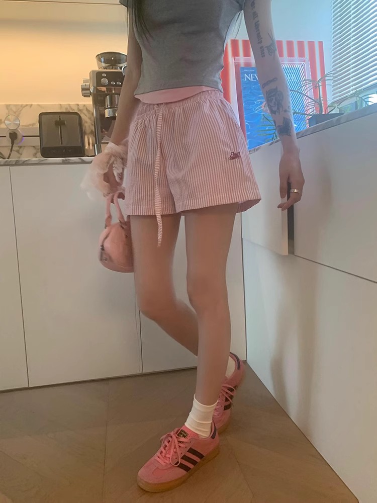 220g pure cotton 100% cotton summer short-sleeved T-shirt for women's towel embroidered hair clip