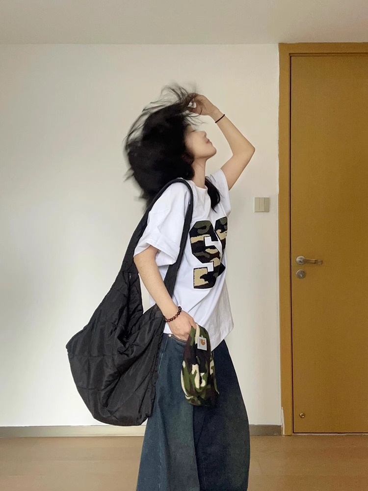 High-quality pure cotton 200g 100% cotton combed tight high-quality workmanship short-sleeved T-shirt for women