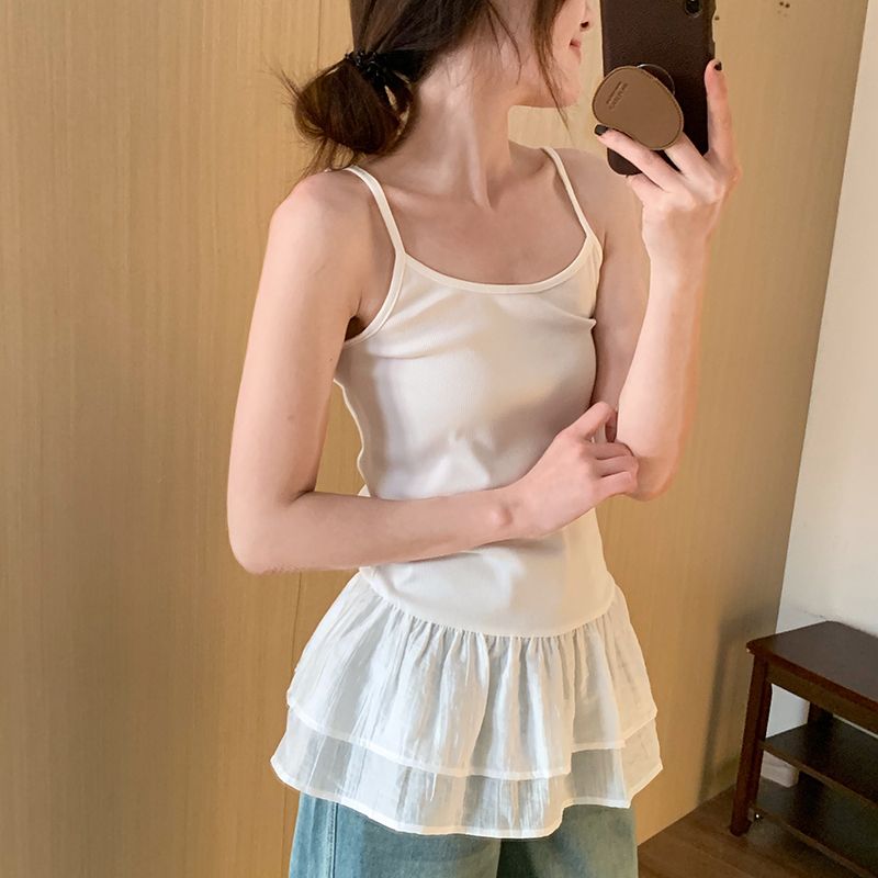 260g inner small suspender 2025 spring new Korean style layered top vest