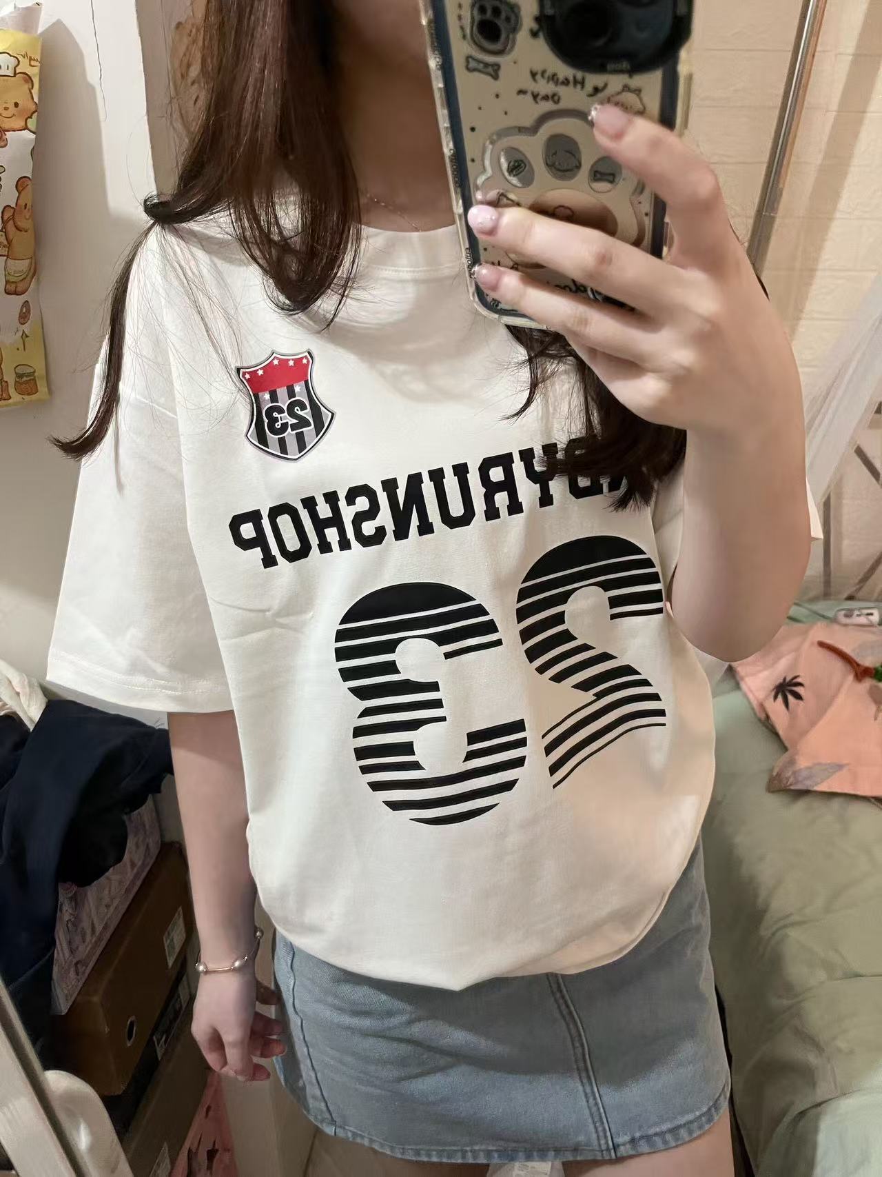 High-quality pure cotton 200g 100% cotton combed tight high-quality workmanship short-sleeved T-shirt for women