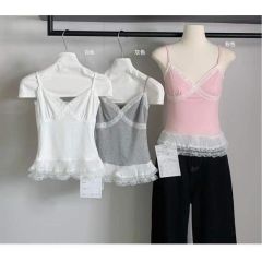 New summer pure lace lace hem ballet style slim suspender base lingerie