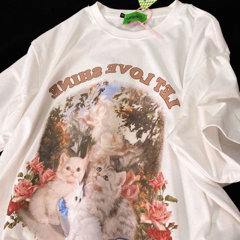 Short-sleeved T-shirt for women's summer top loose design niche street