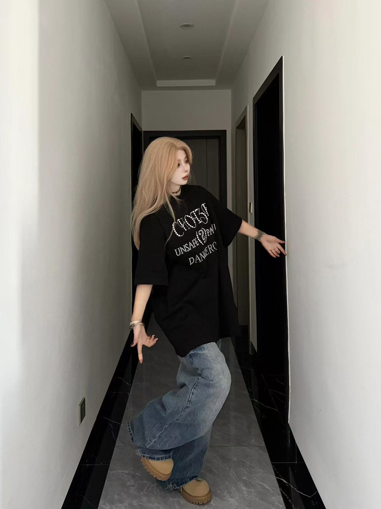 High-quality pure cotton 200g 100% cotton combed tight high-quality workmanship short-sleeved T-shirt for women